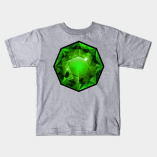 Octacore Green Gemstone Kids T-Shirt